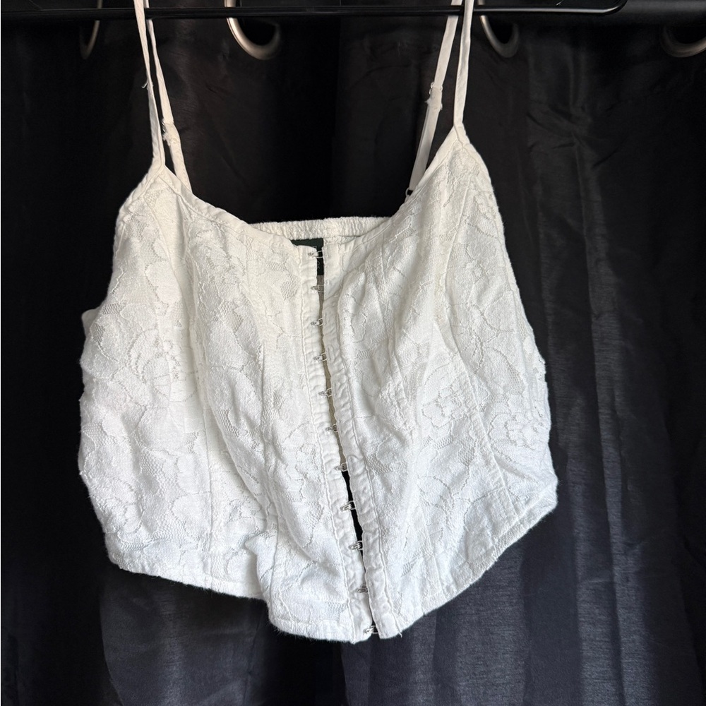 Wild Fable White Lace Corset Top